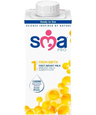 SMA PRO First Infant Baby Milk Ready to Drink for 6+ months Liquid Formula (3x200ml)