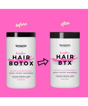 KERAZON Intensive Brazilian Hair Botox Treatment | Thermal Activated Mask for Stronger Volume & Frizz Control | Formaldehyde-Free - Buy Online on GoSupps.com
