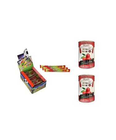 Italian Gourmet E.R. Goleador Fruit Pack of 200 Italian fruit lollipops + 100% cans of peeled Italian tomatoes 2 x 400g