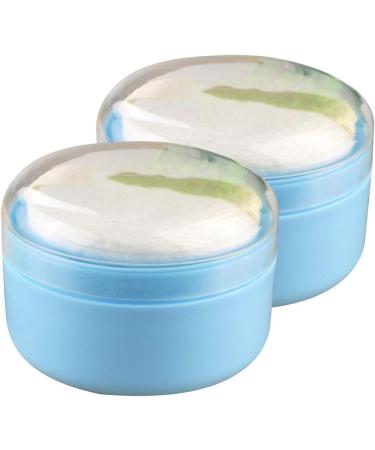 Shop Solustre 2-Piece Empty Powder Box Set - Blue Baby Powder & Talcum Container with Sponge | Ideal for Newborns Toddlers & Women - Buy Online on GoSupps.com