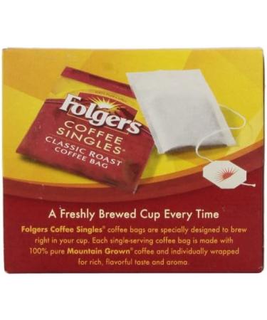 Folgers Coffee Singles Classic Roast Coffee Bags 6 Ounce - Buy Online on GoSupps.com