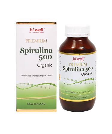 Hi Well Premium Spirulina 500 Oragnic 500 Tablets 1