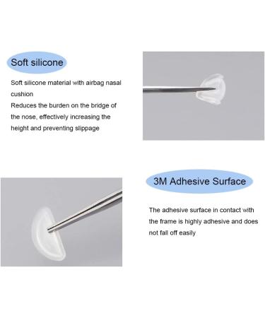 Festful Silicone Eyeglass Nose Pads - 5 Pairs Clear Anti-Slip Soft Nose Protectors - Buy Online on GoSupps.com