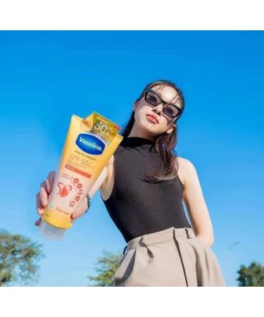 Vaseline Healthy Bright SPF50 + PA++++ Serum - Daily Protection & Brightening 300ml (10.14 Fl Oz) | International Shipping Available - Buy Online on GoSupps.com