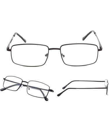 3 Pack Metal Reading Glasses for Men - Black (2.0x) Readers - Set of 3 - Buy Online on GoSupps.com
