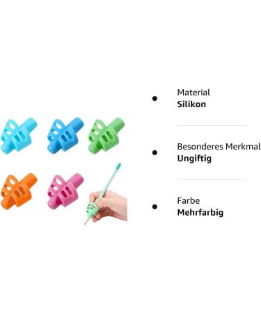 5-Piece Pencil Grip Set for Kids & Adults | Writing Aid for Posture Correction & Handwriting Improvement - Buy Online on GoSupps.com