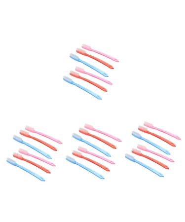 Minkissy 24 STK toothbrush for adult adults the toothbrush cleans colorful toothbrush travel toothbrush spots teeth head manual toothbrush smokers toothbrush adult travel