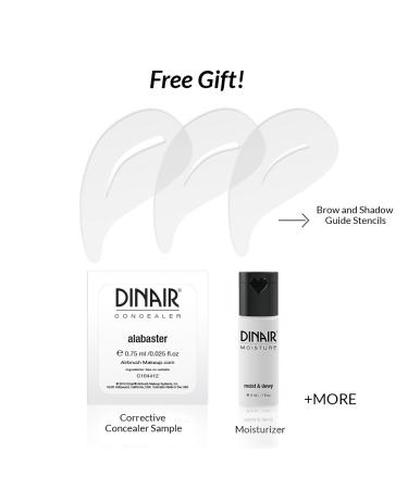 Dinair Professional Natural Look Summer Kit | FAIR Shades | 10pc Airbrush Makeup Set for Foundation, Blush, Shimmer, Concealer, Eyeliner | Includes Shadow/Brow Stencils - Buy Online on GoSupps.com