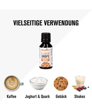 Nutrify Flavor Drops Roasted Almonds 30ml - Sugar-Free Vegan Aroma for Delicious Taste in Food & Drinks - Buy Online on GoSupps.com