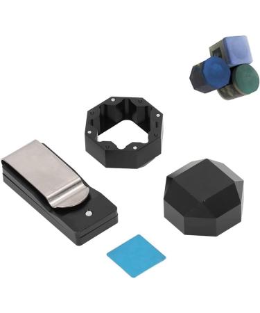 DINESA Pool Cue Chalk Box with Clip - 2-Layer Octagonal Billiard Cue Chalk Holder | Universal Billiard Accessories for Improved Performance - Buy Online on GoSupps.com