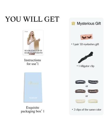 Buy Doores Real Hair Extensions - Seamless Balayage Chocolate Brown to Caramel Blonde 50cm | 7 Pieces Clip-In 110g - Buy Online on GoSupps.com