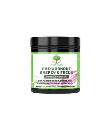 Pre-Workout Energy & Focus Pink Lemonade Flavored - Men & Women - Supports Muscle Growth Increases Endurance Improves Stamina - Focus Matrix - Vitamin B12- Caffeine 200mg (Pink Lemonade)