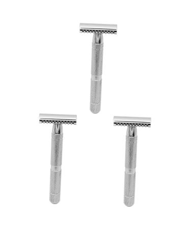 Minkissy 3st men's razor Safe razor razor with structured design safety razor men's razor razor made of steel double shaver solid wood shaving manner man