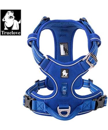 Truelove No-Pull Dog Harness - Reflective & Adjustable XL Royal Blue | Soft Padded Vest with Handle for Dogs - Buy Online on GoSupps.com