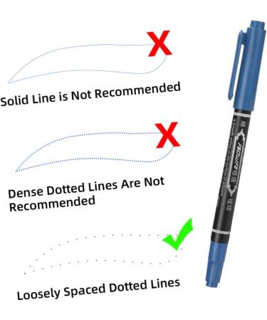 Beavorty 6pcs Eyebrow Marker Pen White Piercing Marking Pen Waterproof Makeup Maker Writing Brush Body 13.9x1.8cm Blue - Buy Online on GoSupps.com