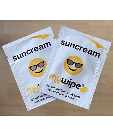 MYWIPE Sun Cream Sachets Single Use Pocket Size for Travel Festivals Cycling Sun & Ski x 20 - Buy Online on GoSupps.com