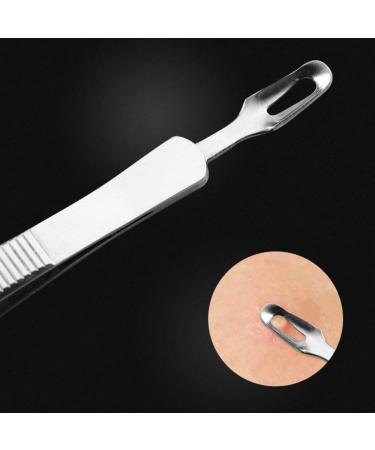 Baluue 9 Pcs Clip Comedone Tweezers Blackheads Pimple Extractor Tool Remover Stainless Steel Silver - Buy Online on GoSupps.com