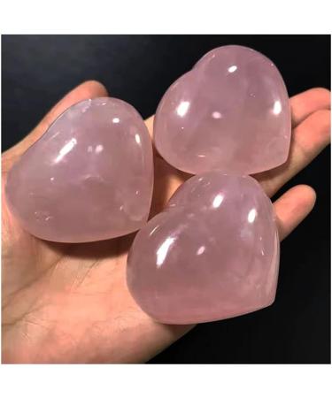 Begoat Family Gift - High-Quality Natural Rose Quartz Heart Crystal Energy Minerals for Home Decor & Luck (40-45mm) - Buy Online on GoSupps.com