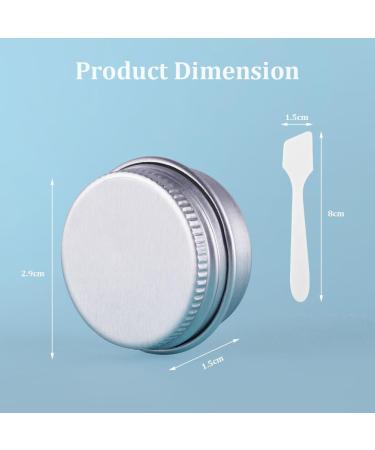 Flintronic 24-Pack 5ml Aluminum Empty Jars with Spoon & Labels - Travel Pots for Mini Candles & Cosmetics - Silver - Buy Online on GoSupps.com