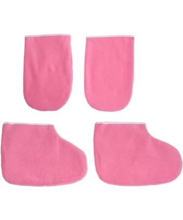 MAGICLULU 6 Pairs Gloves for Nail Paraffin Bath Liners Wax Bath Gloves Hand Moisturizer Gloves Paraffin Wax Refill Feet Cover Bags Spa Gloves Wax Booties Mittens Work Pink Boots - Buy Online on GoSupps.com