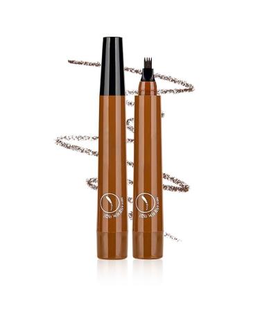 2024 New Magic Eyebrow Pencil Waterproof Microblading Eyebrow Pencil Contouring Pen 4 Tipped Precise Brow Pen Fine Stroke Microblading Eyebrow Pencil Creates Natural Makeup Effect (E-5Pcs) (E-light brow One Size) One Size E-light Brow