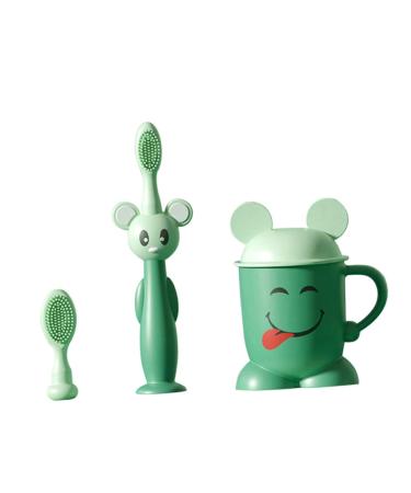 Healvian 3 sets of toothbrush set toothbrush made of silicone toothbrush for toddlers cleaning brush for infant teeth extra soft toothbrush baby suction cup bristles pp