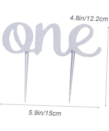 KONTONTY One Cupcake Picks Cupcake Topper Glitter Cake Toppers Birthday Cake Double Sided - Buy Online on GoSupps.com