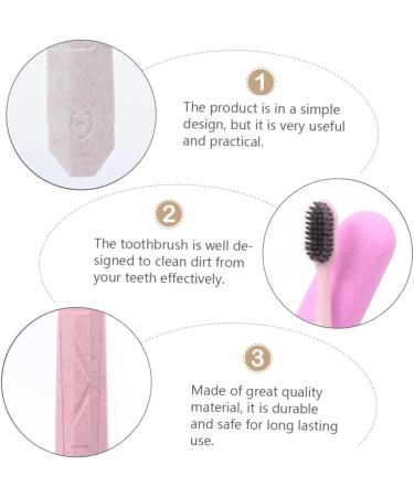 Minkissy 4-Piece Portable Toothbrush Set with Travel Case | Children's Toothbrush & Natural Toothpaste for Gum Care - Ideal for Travel - Buy Online on GoSupps.com