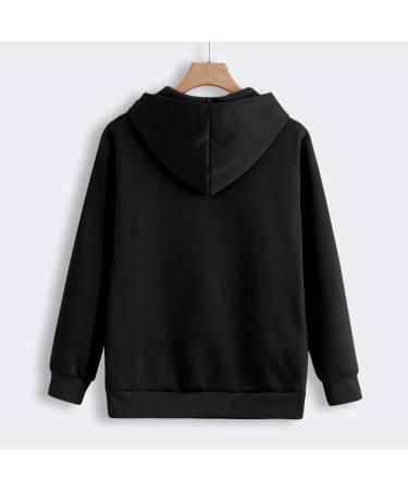 Womens Casual Animal Pouch Hoodie - Cat Carry Long Sleeve Pullover in Black - Buy Online on GoSupps.com