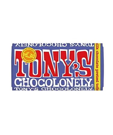 Tony's Chocolonely Tony's Chocolonely Dark Milk Chocolate Bar with Pretzel and Caramel 180g 4
