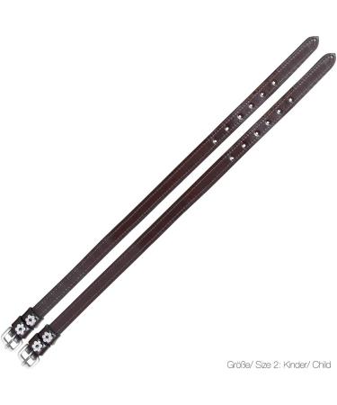 Buy PFIFF 102919 Patent Leather Spur Straps with Rhinestones - Brown Size 1 (46cm x 1.3cm) - International Shipping Available - Buy Online on GoSupps.com