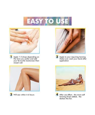 Natural Sunless Tanning Drops for Perfect Golden Glow - 1.08 fl oz (32ml) - Buy Online on GoSupps.com