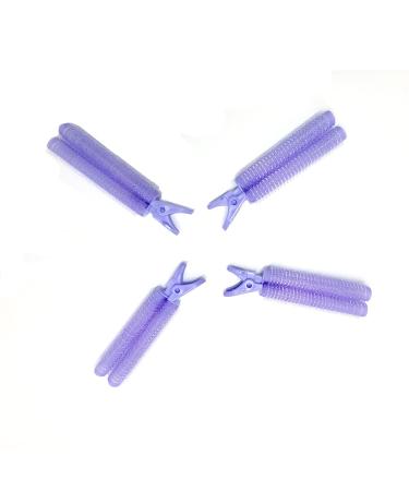Hair Root Fluffy Clip 4 Pcs Non-Slip Cold Wave Curling Iron for Home Showers Salon DIY Styling Tools (Purple)