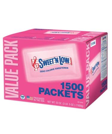 Sweet 'N Low Zero Calorie Sweetener, 1500 Count