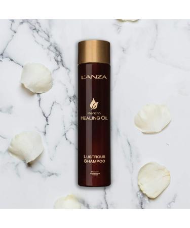 L'ANZA Keratin Healing Oil Lustrous Shampoo - Nourishing and Repairing for Damaged Hair | Boosts Shine and Strength | Sulfate, Paraben, and Gluten-Free - 10.1 Fl Oz - Buy Online on GoSupps.com