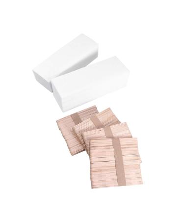 MILISTEN 400 Pcs Wax Strips Sticks Kit Non-woven Waxing Strips Wax Applicator Sticks Removal Strip for Facial Body Skin Removal