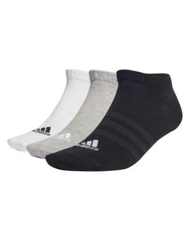 adidas Unisex Thin And Light Sportswear Low-cut Socks 3 Pairs socks XXL Medium Grey Heather/White/Black