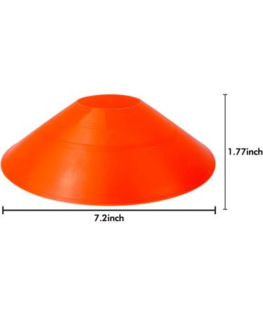 Wensdr Set of 50 Soccer Agility Training Cones with Carry Bag - Orange | Ideal for Football, Running, Basketball - Includes Holder for Easy Storage - Buy Online on GoSupps.com