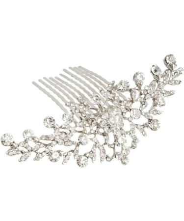 Uonlytech Bride Wedding Hair Comb Crystal Wedding Hair Side Comb Rhinestone Bridal Hair Comb Wedding Hair Pieces for Brides Women Girls(Silver) - Buy Online on GoSupps.com