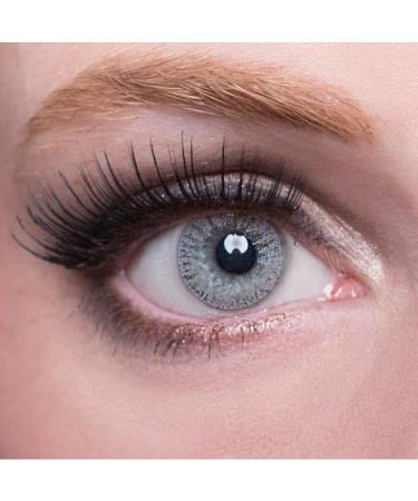 Buy Matlens EOS Gray Colored Contact Lenses - Circle Lenses with Strength | 2 Lenses Container & Care Product 50ml - International Shipping Available - Buy Online on GoSupps.com