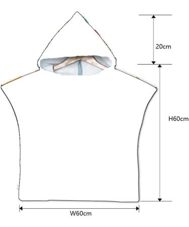 Children's Bath Towel & Hooded Bathrobe - Bohemian Owl Beach Towel & Poncho for Boys & Girls (60x60cm) - Buy Online on GoSupps.com