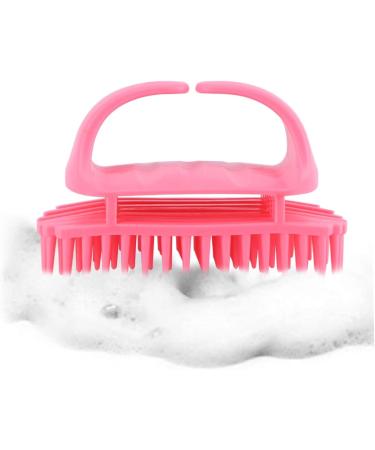 Beavorty Silicone Shampoo Brush - Scalp Massager for Women & Men - 10.5x7x5.5cm - Pink Hair Care Tool - Buy Online on GoSupps.com
