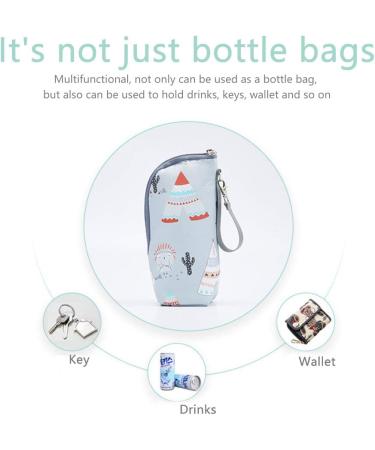 LaMure Cartoon Milk Bottle Insulation Bag - Portable Travel Warmer for Baby Feeding Bottles - Blue 22x8 cm - Pack of 1 - Buy Online on GoSupps.com