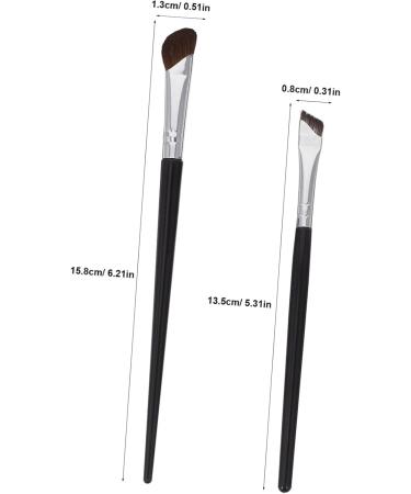 FOYTOKI 4 Pcs Contour Brush Angled Makeup Brush Eye Makeup Eyeliner Applicator Tool Brow Horse Hair - Buy Online on GoSupps.com