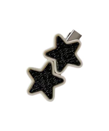 Star Hair Clip Hairpins Snap Barrettes Decorative Hair Styling Ornament Y2K Hairpins For Women Lady Star Hairpins Y2k Black