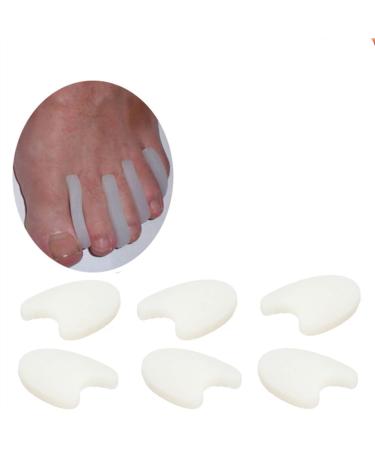 Toe Straightener 6 Pieces of Silicone Toe separators to Relieve bunions blisters Toes and Thumb Protectors for Foot Care Bunion Corrector Relief Sleeve Talla nica A