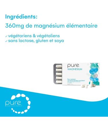 Pure Magnesium - 30 High Dosed Magnesium Capsules Nutritional Supplement Enriching for Your Health Vegan Magnesium Complex Vitamin Capsules - Buy Online on GoSupps.com