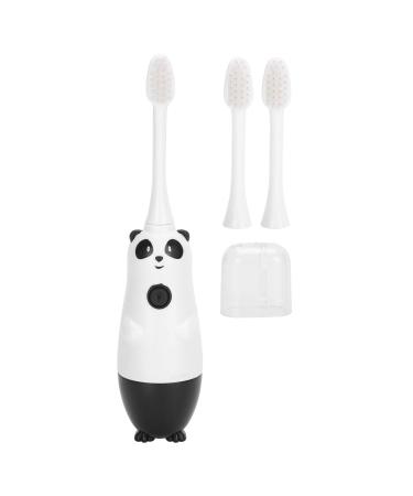 Electric toothbrush for soft hair panda pattern tooth cleaning for the age of 2 to 12 years brush head for care level curved design cute panda shape