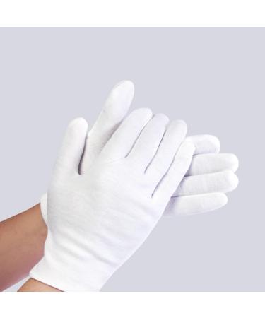 10 Pairs of Large Pure Cotton White Gloves Cotton Gloves for Treating Hand Eczema Overnight Gloves Moisturizing and Repairing Gloves Suitable for Dry Hands - Buy Online on GoSupps.com