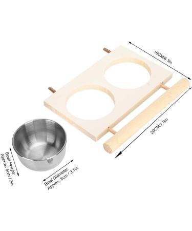 Stainless Steel Bird Feeding Bowl with Stand for Cage - Durable Pet Parrot Food/Water Feeder Accessory for Parakeet, Conure, Cockatiels, Finches - Buy Online on GoSupps.com